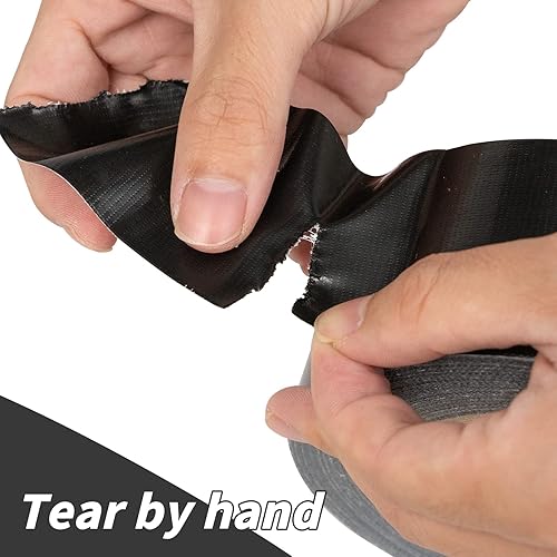 Miniatura 3 de Oleitodh Paquete de 22 cintas adhesivas negras a granel, cinta adhesiva de 2 pulgadas resistente (total de 660 yardas), cinta adhesiva fuerte sin