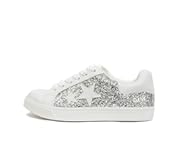 Wander ~ Lace-up Double Layer Foam Padded Cushion Sock with Stars Low top Fashion Sneakers