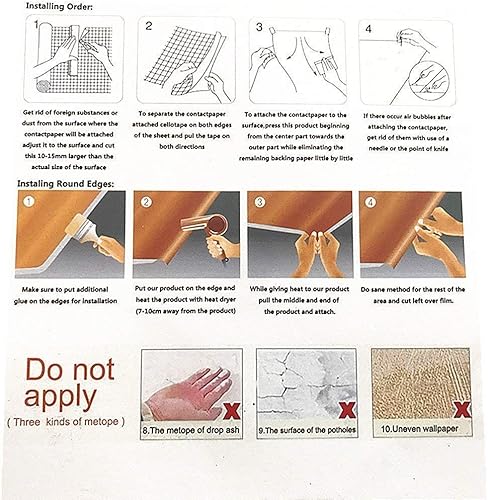 Miniatura 6 de Autoadhesivo vintage para estantería, papel tapiz autoadhesivo para salpicaduras, revestimiento de vinilo extraíble para puerta, 17.7 x 98 pulgadas