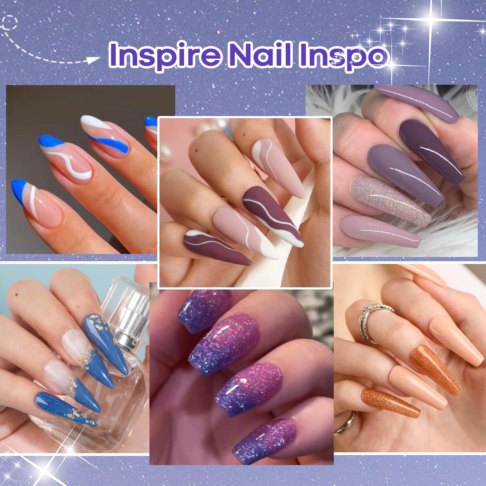 AZUREBEAUTY 31Pcs Dip Powder Nail Kit Starter 20 Colors Pastel Spring Summer Pink Acrylic Dipping Powder Set with Top/Base Coat Activator & Recycling Tray for Macaron French Manicure Salon: Purple Brown Green Blue