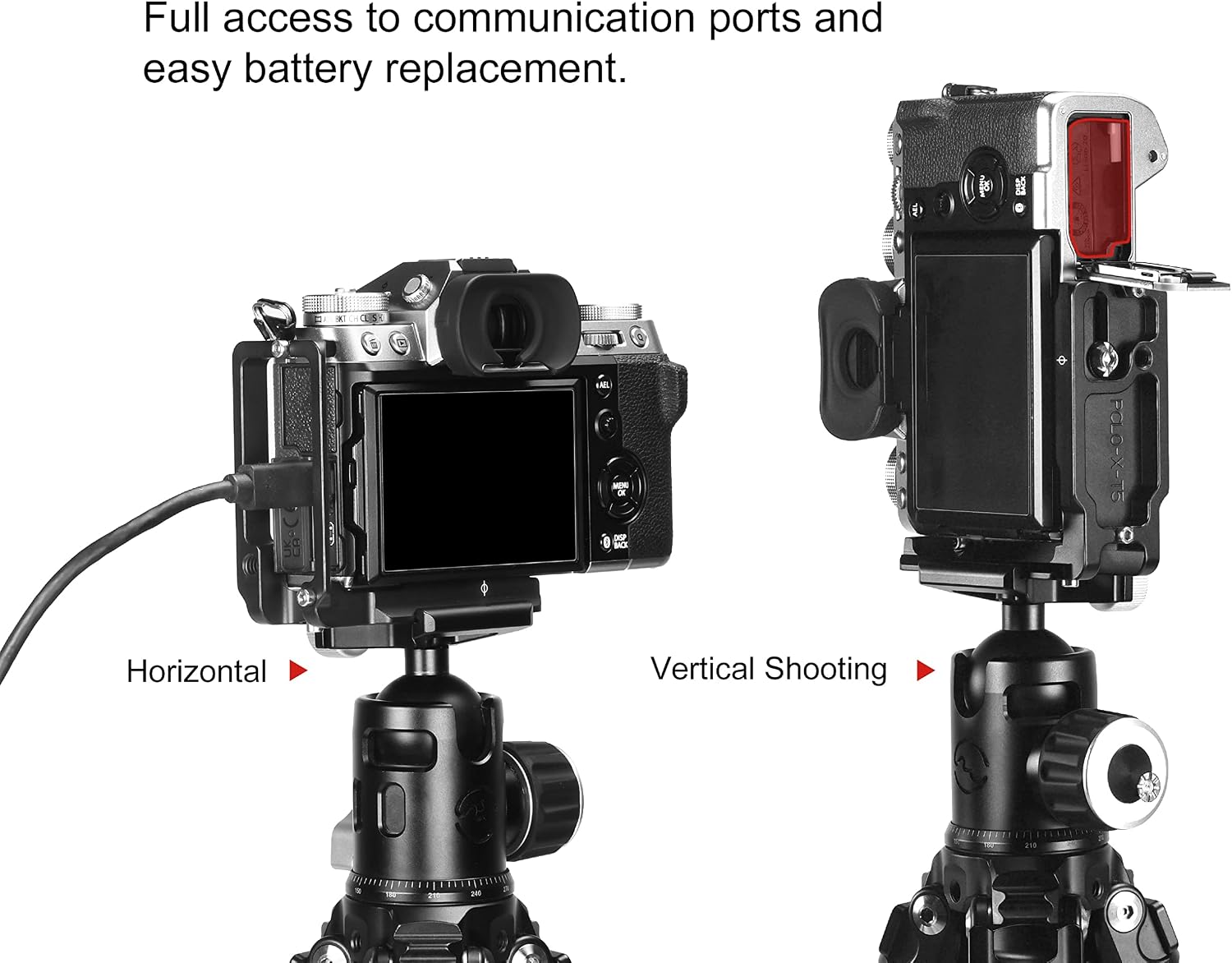 SUNWAYFOTO PFLO-XT5 L-Bracket for Fujifilm X-T5 Arca Swiss Quick Release L Plate