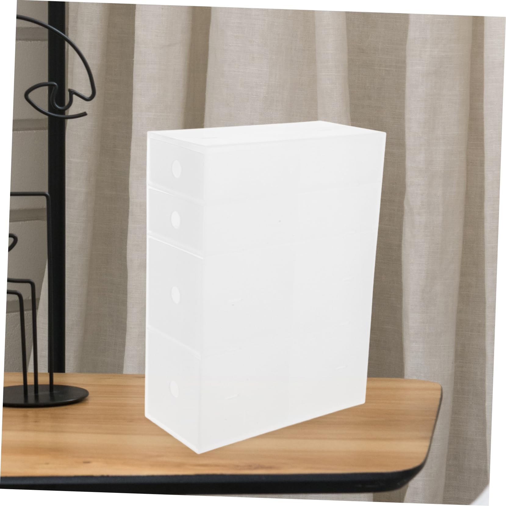 SHINEOFI Organizzatore Cassetto Pp Trasparente per Ufficio e Casa Struttura Componibile