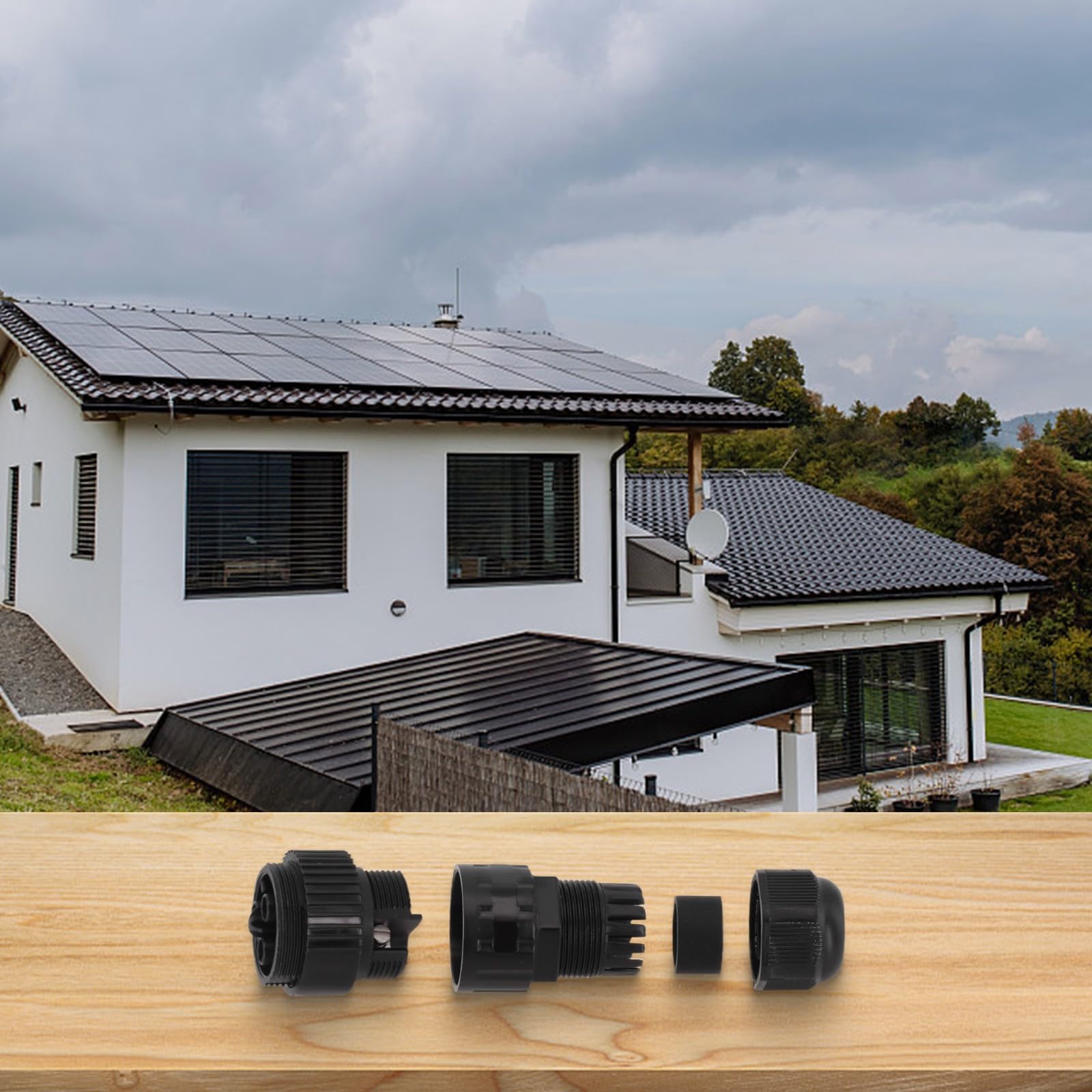 Connettore CA solare per microinverter APSystems EZ1 EZ1-M, 17,5 A IP68, impermeabile, resistente ai raggi UV, gamma di funzionamento da -40 °C a 85 °C