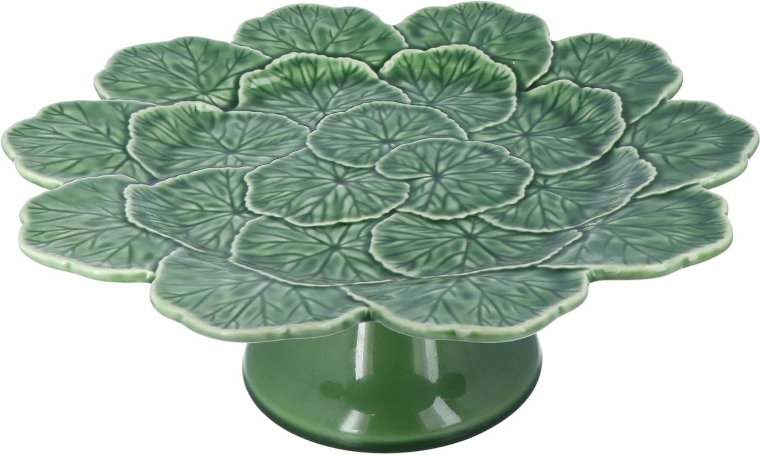 Bordallo Pinheiro Geranium Cake Stand 33 (Green)