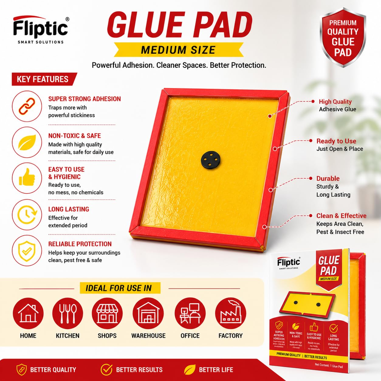Fliptic Yellow Sticky Traps - Pest Control -4