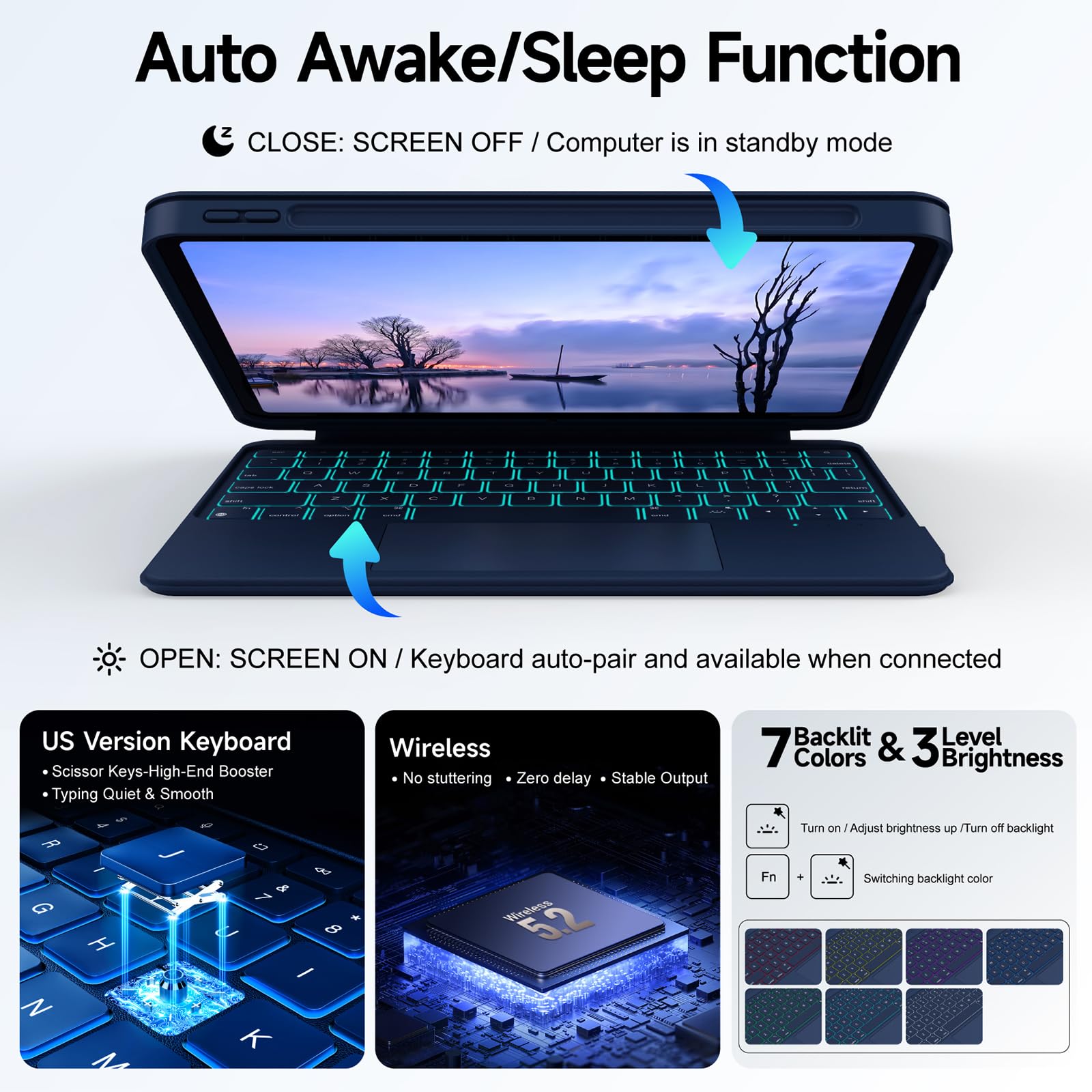 Amazon | accrosoo iPad Air 11インチ (M3 2025/M2)用 回転可能