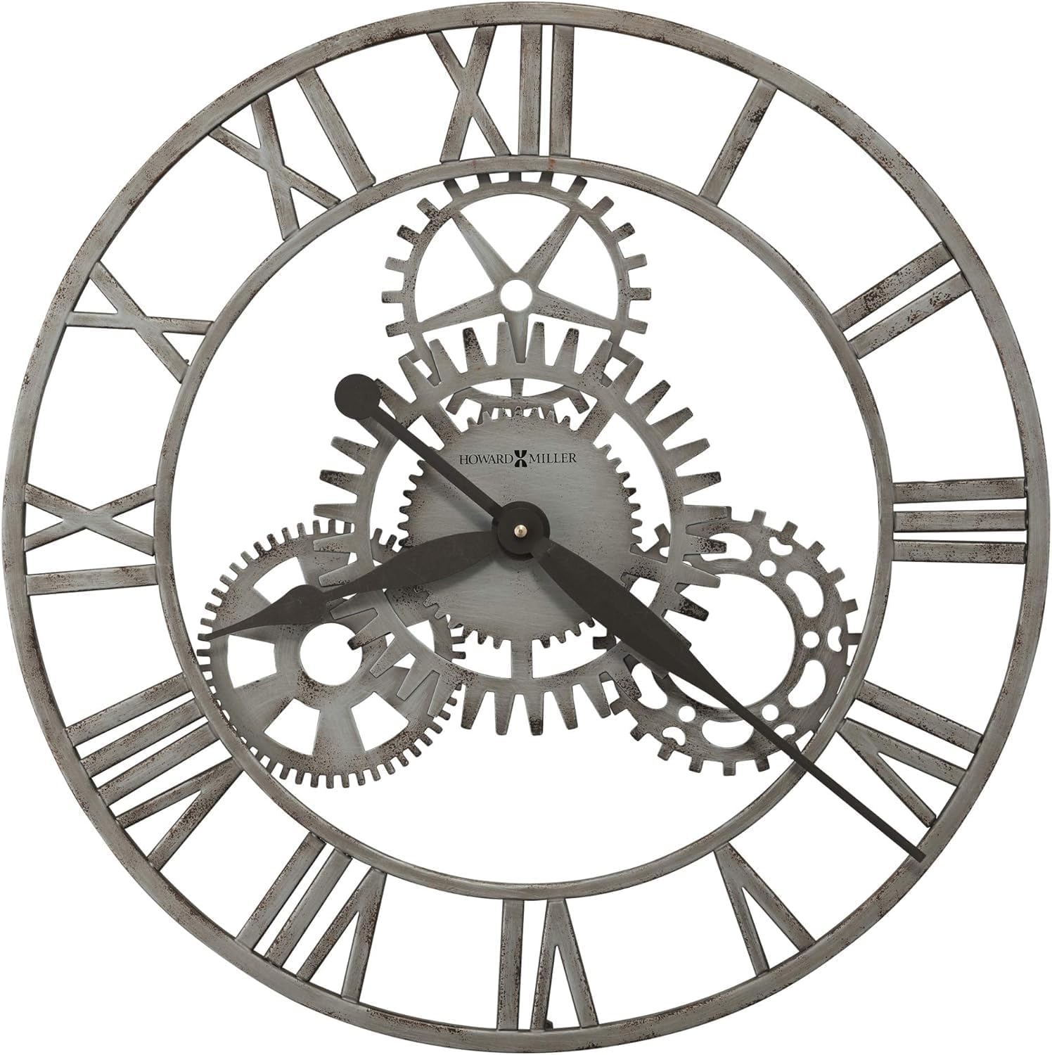 Howard Miller Bloomingdale Wall Clock II, Antique Silver