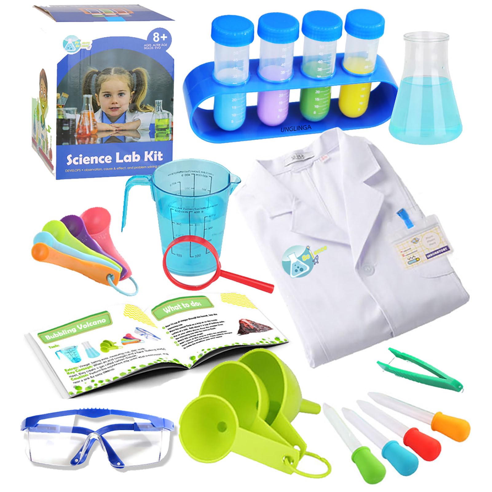 science toys with lab coat