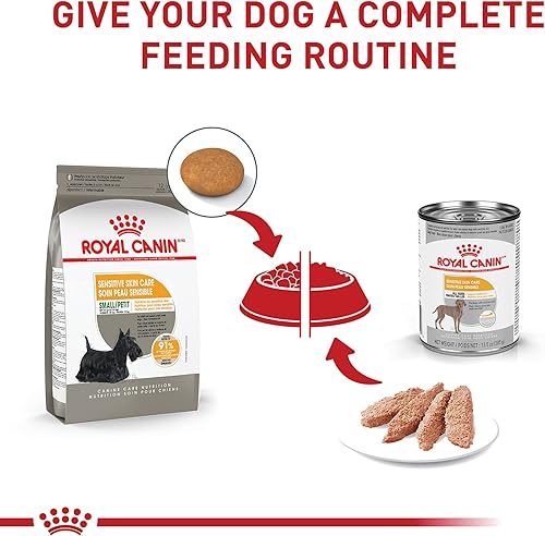 Miniatura 4 de Royal Canin Alimento seco para perros pequeños para el cuidado de la piel sensible, bolsa de 3 libras