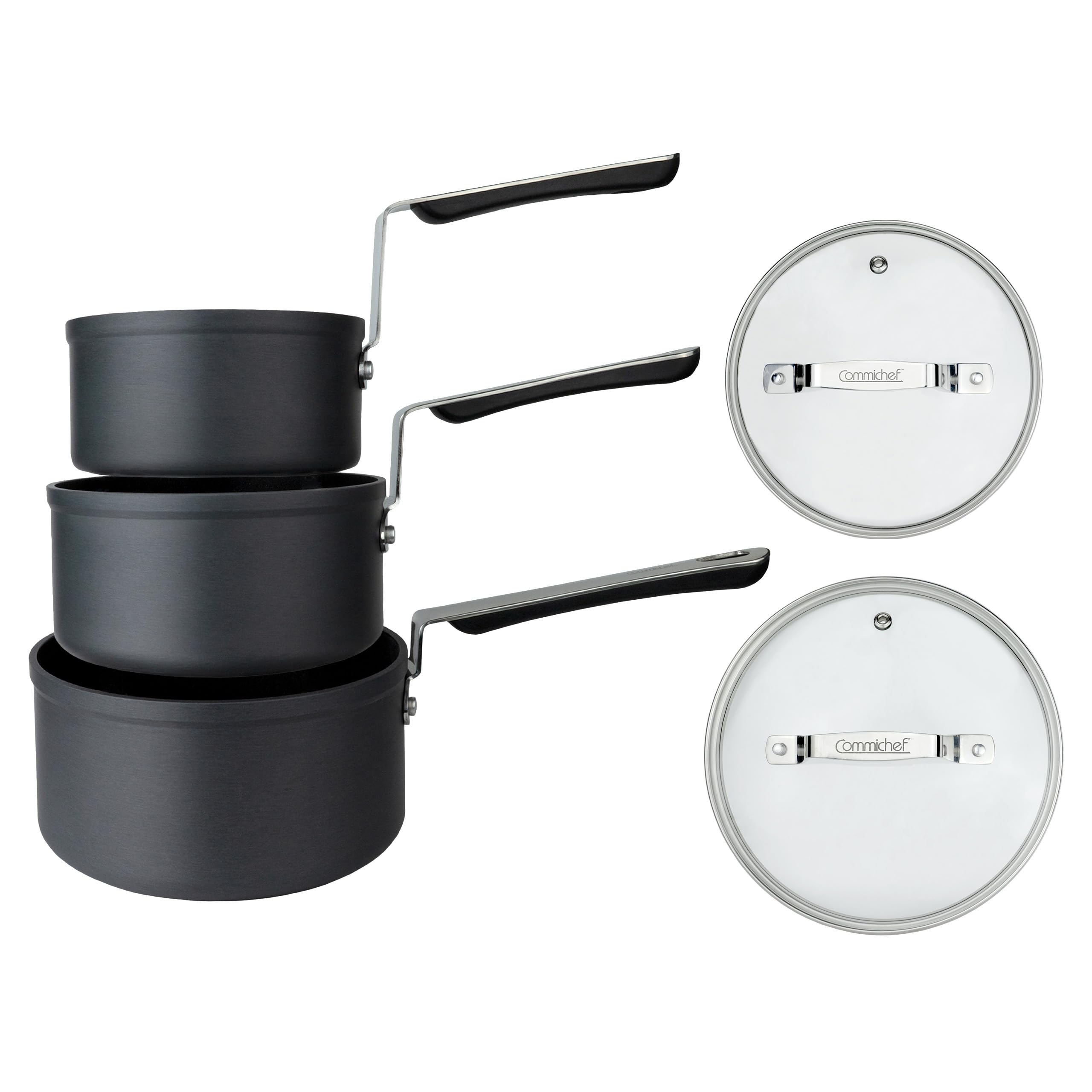 B&Q -  Hard Annodised Aluminium 3 Piece Cookware Set