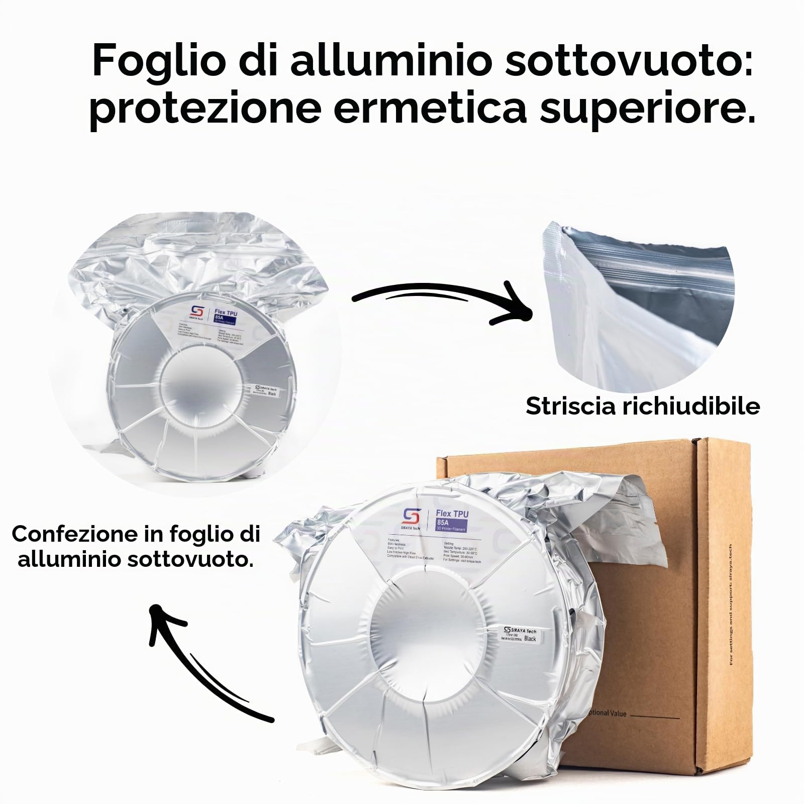 Siraya Tech Fibreheart PPA Filamento 3D (Nero, 1 kg) | Alte prestazioni Polyphthalamide Nylon, Resistenza estrema & Resistenza termica