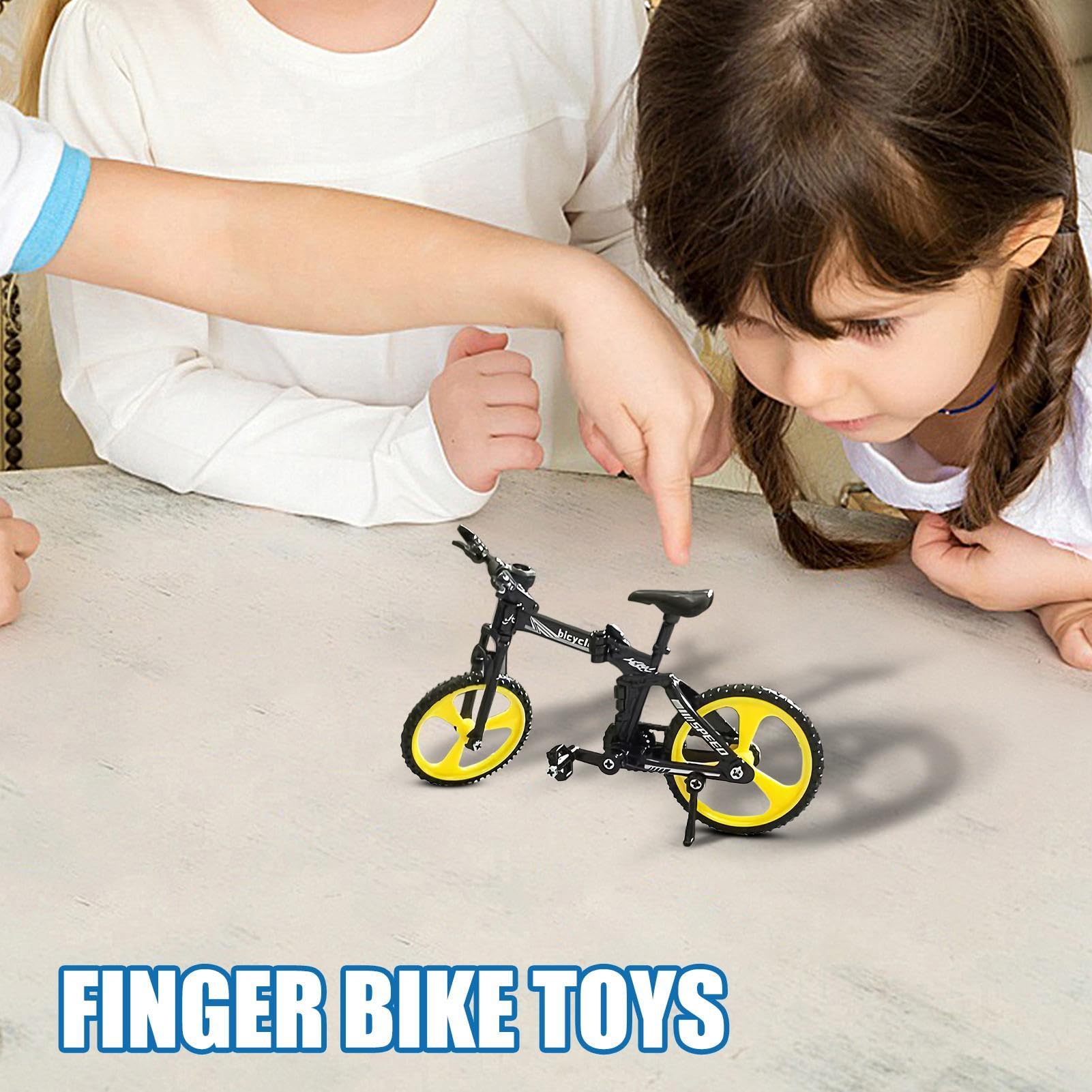 Mini Juguete De Bicicleta De Dedo Con Ruedas Móviles, Modelo De Aleación Y ABS Para Niños Y Adultos, Ideal Para Aliviar El Estrés Y Decorar
