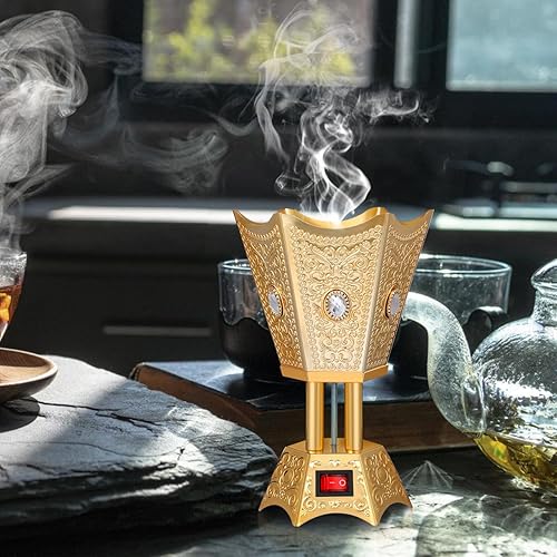 Miniatura 9 de Ciieeo Quemador de incienso enchufable, reutilizable, quemador de incienso religioso, quemador de incienso eléctrico, contador de quemador de