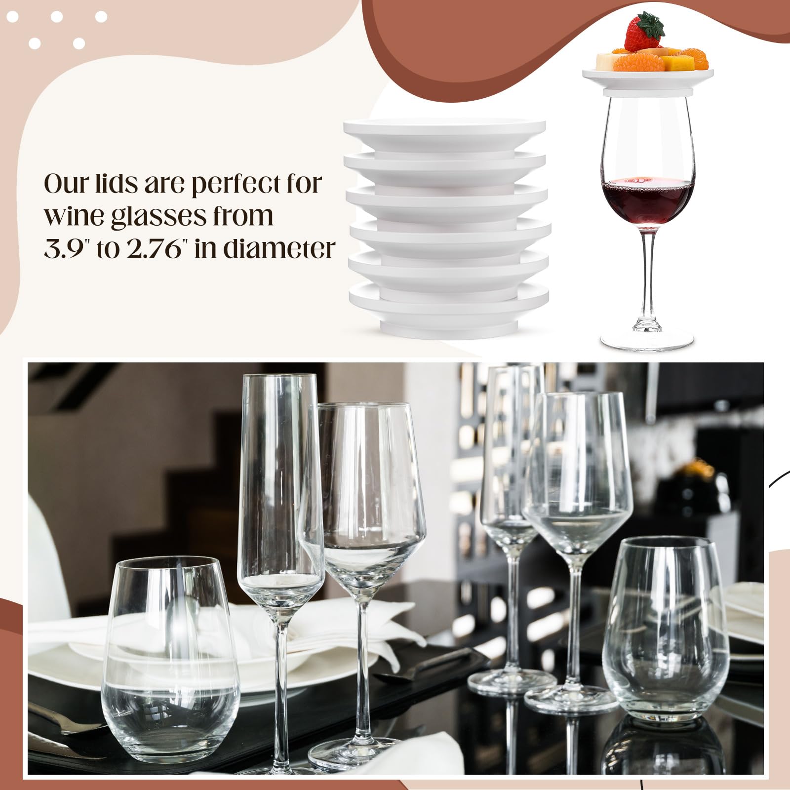 Honeydak 16 posavasos redondos de bambú para copas de vino de 4 pulgadas, para reuniones familiares, bodas, restaurantes, bares