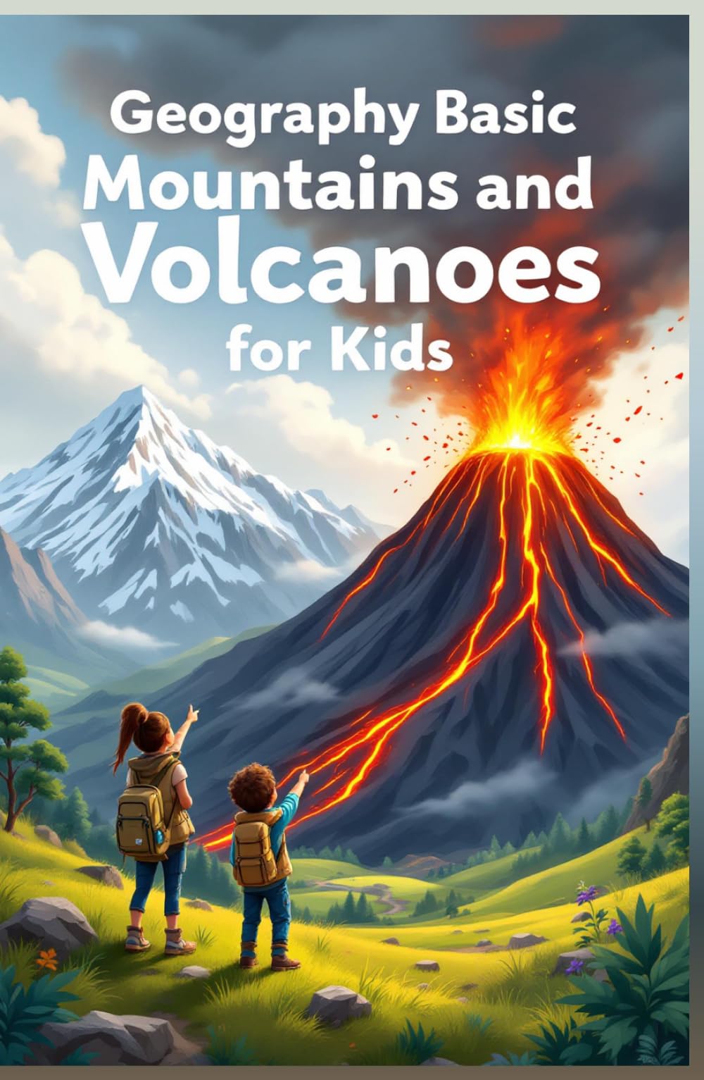 Geography Basic Mountains and Volcanoes for Kids: Explore Eruptions, Ranges, and Earth's Most Powerful Landforms — Facts, Maps, and Science for Young Explorers (Geography Book For Kids)