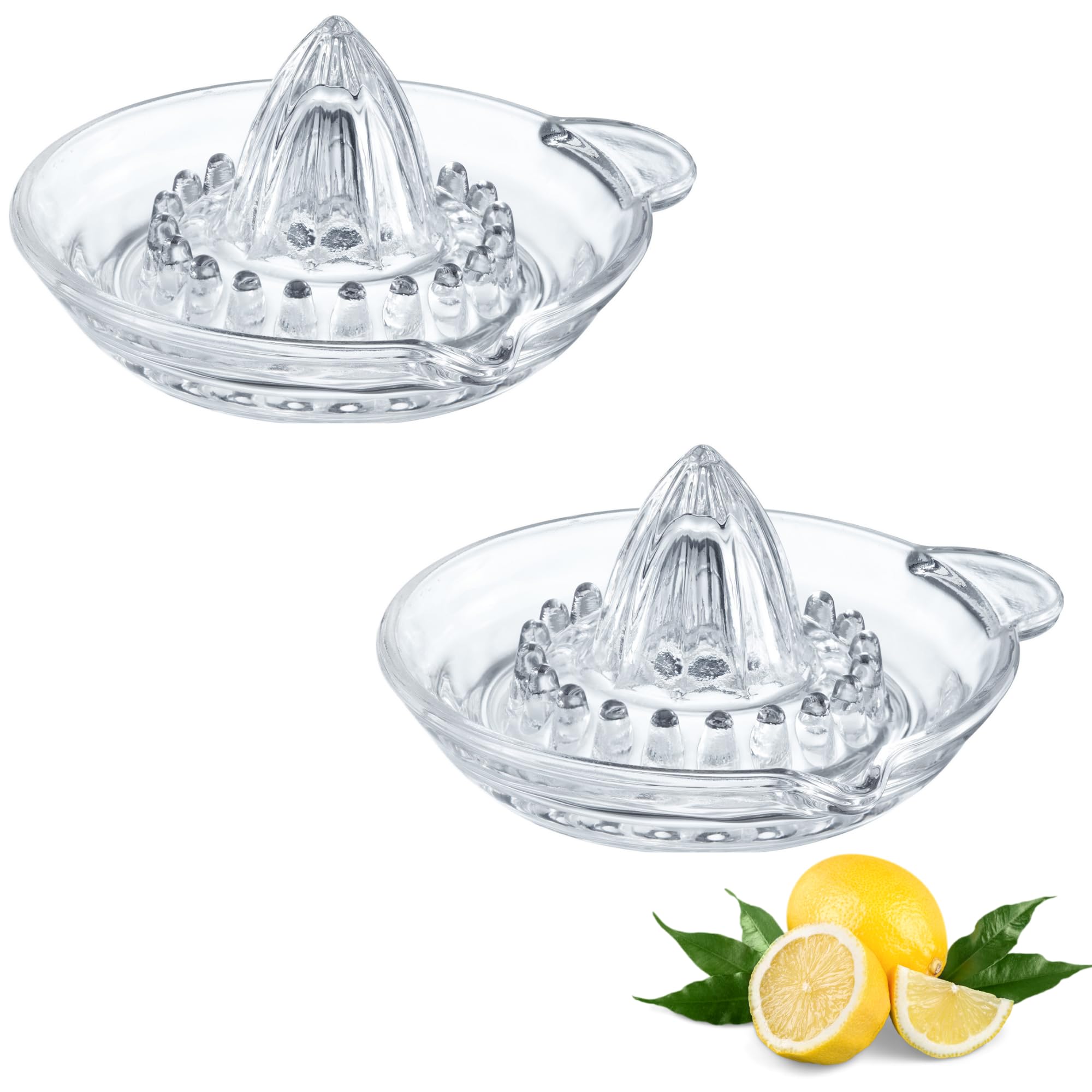 Westmark 2 Zitrus- und Orangenpressen – Fassungsvermögen: je 30 ml, Glas – Transparent, 308122E3