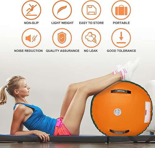 Miniatura 60 de VOFiTNY Gimnasia Equipo de Tumbling Air Barrel Inflable Octágono Vaso Roller Back Bend Trainer Chearleeding Mat Sin Bomba Menta nopump