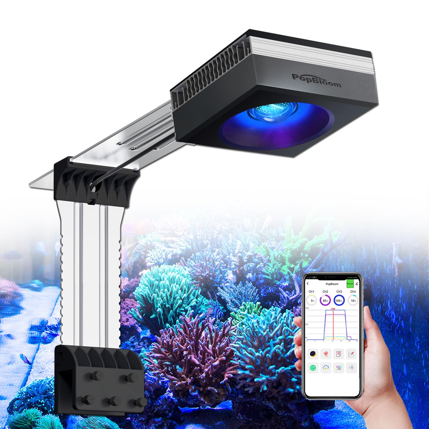 Amazon.com: PopBloom RL115 Led Aquarium Light Reef Coral Grow