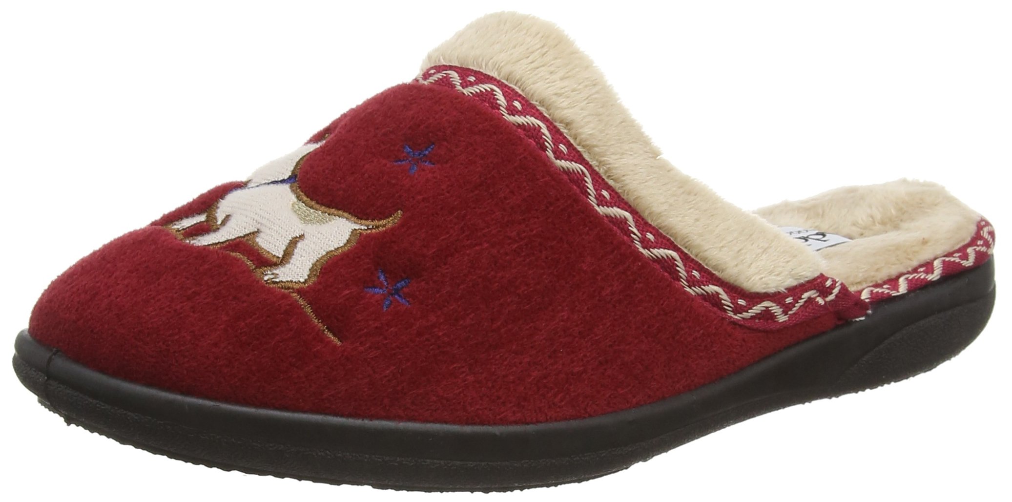 PaddersScotty Wide Fitting Open Back Womens Memory Foam Slippers