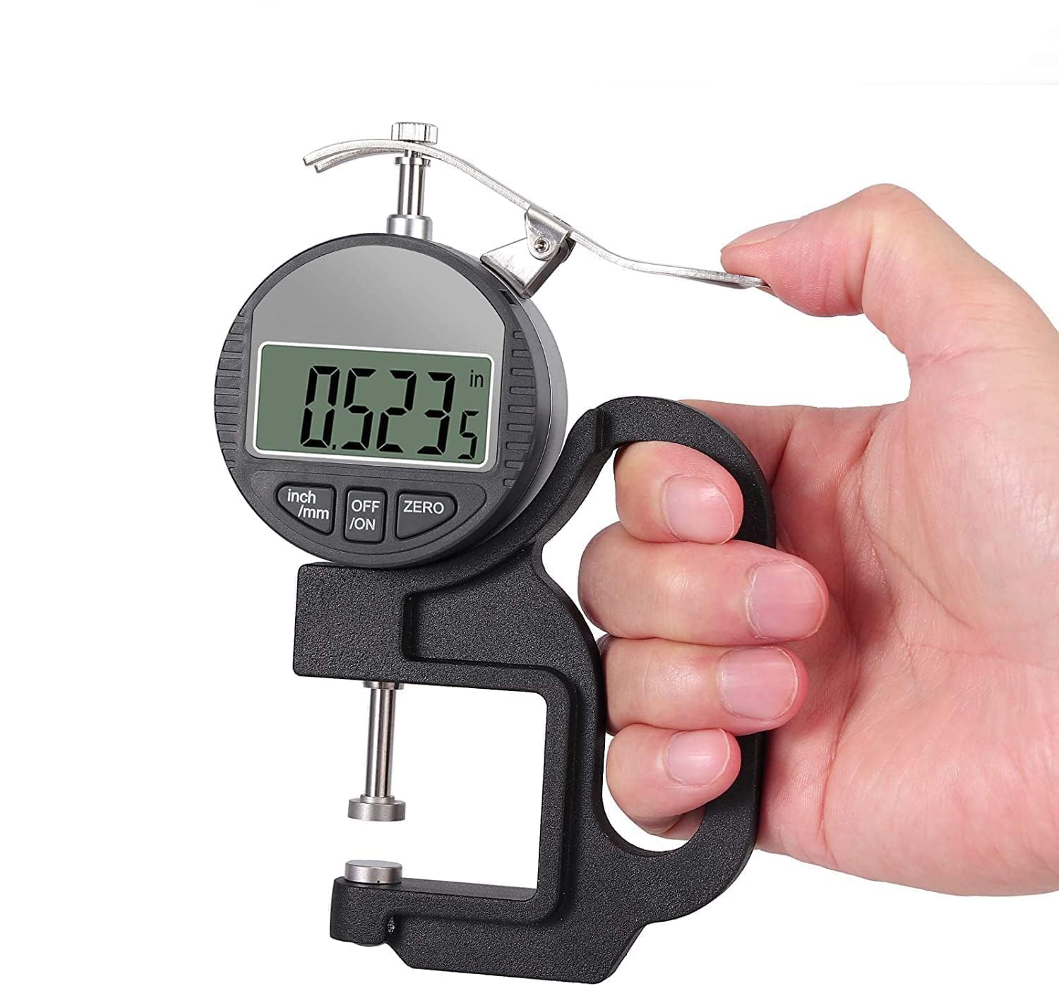 MAVOTANK Digital Thickness Gauge 0-12.7mm 0.001mm Accuracy Electronic Thickness Meter LCD Display Micrometer Measuring Tool for Paper Leather Plastic Sheet Metal 1