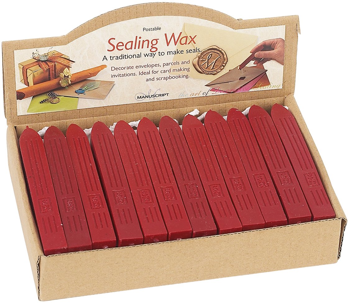Manuscript Red Pen Traditional Seal Wax Stick With Wick,