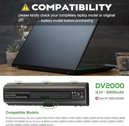 Miniatura 7 de Fancy Buying Nueva batería del ordenador portátil DV2000 para HP Pavilion DV2100 DV2500 DV6000 DV6700 Series P/N: 441425-001 446506-001 446507-001