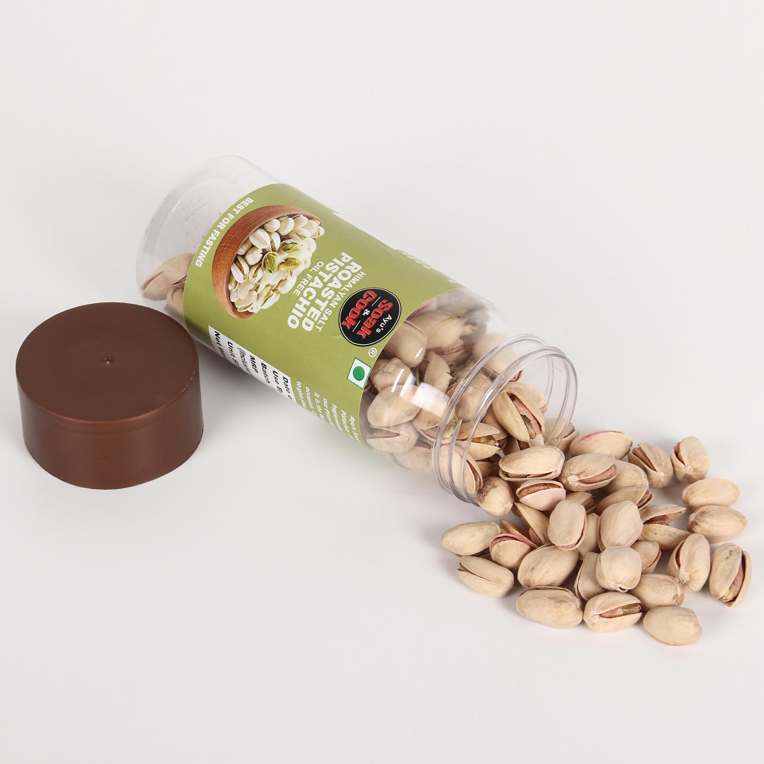 Ayu's Soak & Cook Premium Roasted Pistachio Himalayan Salt Sendha namak 275 g | Pista | Vrat Special | Best For Fasting | Tasty & Healthy | High in Protein & Dietary Fiber | Gluten Free & Low Calorie 3