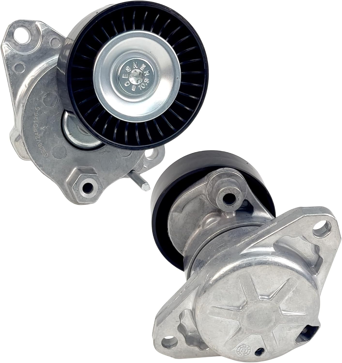 Drive Belt Kit w/Tensioner Assembly & 2 Idler Pulleys for Mercedes C300 (08-12)