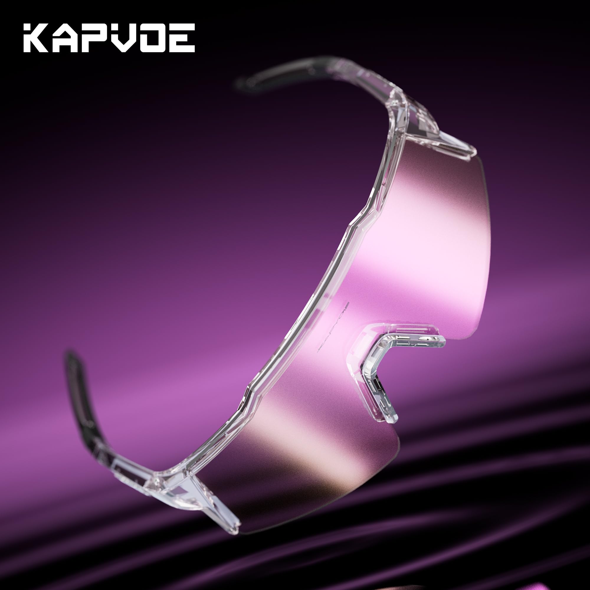 KAPVOE Gafas de ciclismo fotocromáticas UV400 hombre mujer TR90 K9023 | Full Frame Photochromic Technology, Protección UV400, Estructura TR90 y soporte interior integrado