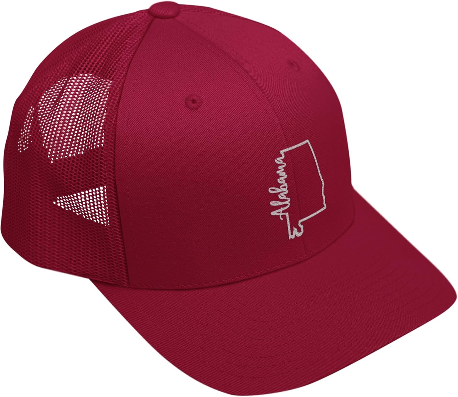 Alabama Hat Baseball Cap, Adjustable Snapback Trucker Cap, Classic Sports Bama Headwear Maroon