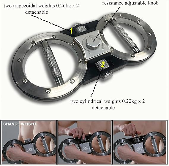 Spinning Burn Rotator Machine Weight And Resiatance Adjustable Forearm Strengthener Portable Grip Strength Trainer For Men And Women Boxing Strength Training
