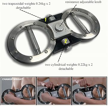 Spinning Burn Rotator Machine Weight And Resiatance Adjustable Forearm Strengthener Portable Grip Strength Trainer For Men And Women Boxing Strength Training