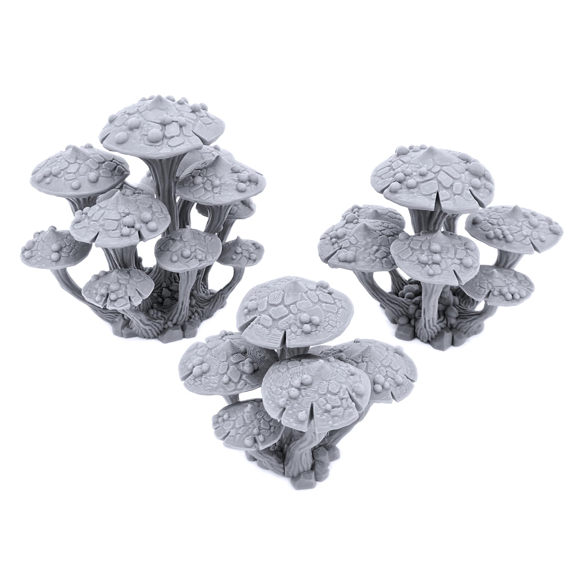 Printable Scenery Lot de 28 mm de champignons magiques imprimés en 3D pour jeux de rôle sur table et terrain de guerre