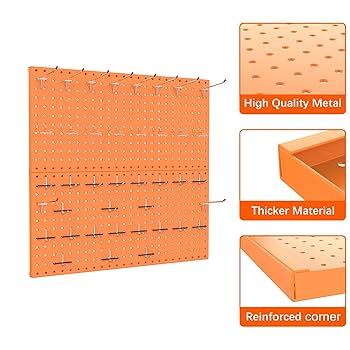 Amazon.com: TORACK Metal Pegboard Wall Organizer 24