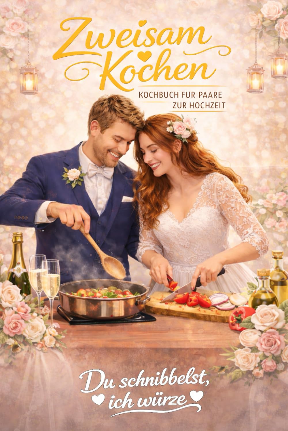 Zweisam Kochen - Kochbuch für Paare zur Hochzeit: Gemeinsames Kochen für Zwei, romantisch und verliebt – Hochzeitsgeschenk, Verlobungsgeschenk und Kochbuch für Brautpaare – Hochzeitsedition