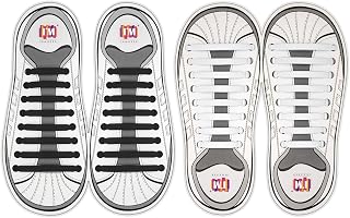 No Tie Shoelaces, Pack of 2, Elastic Shoe Laces for Kids and Adults