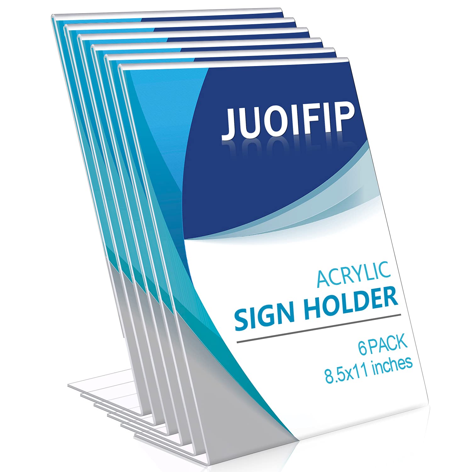 Buy JUOIFIP 6 Pack Acrylic Sign Holder 8.5 x 11'' Table Signs Holders