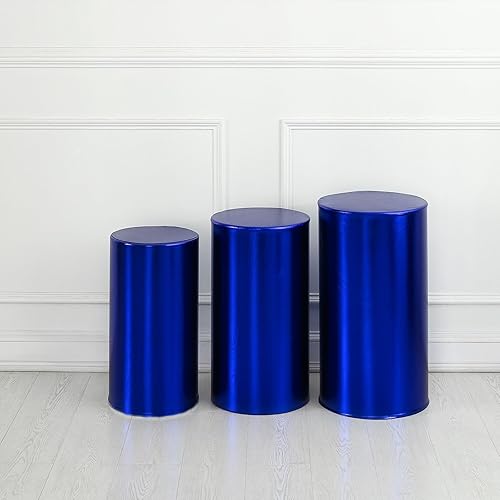 Miniatura 14 de Cubiertas de cilindro para fiestas, fundas de pedestal cilíndrico, cubiertas de bronce para mesas cilíndricas de decoración de fiestas para Dorado