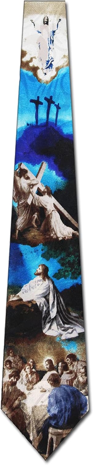 Religious Ties Mens Biblical Scene Necktie Cross Tie Christian Neckties