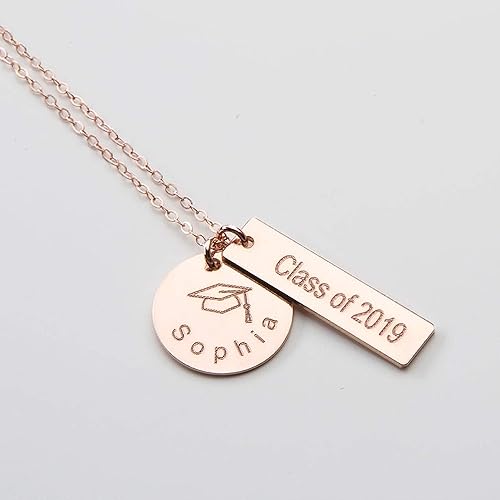 Miniatura 4 de Collar de graduación personalizado, regalo de graduación universitario personalizado, clase de 2023, nombre, año, escuela universitaria secundaria