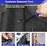 Vista 5 de 3 Pcs Auto Clip Pliers Fastener Remover Tool Car Clip Removal Tool Trim Rivet Removal Pry Tool Repair Kit with Storage Bag for Automotive Door Panel