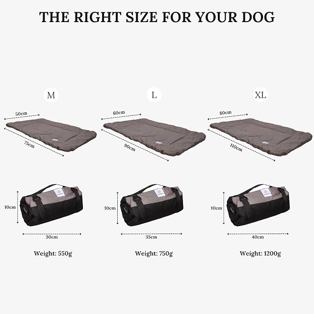 Foto 6 de 7 de Wanderpfote Alfombrilla para Perros para Viajes, Enrollable, Manta para Perros al Aire Libre, Cama para Perros