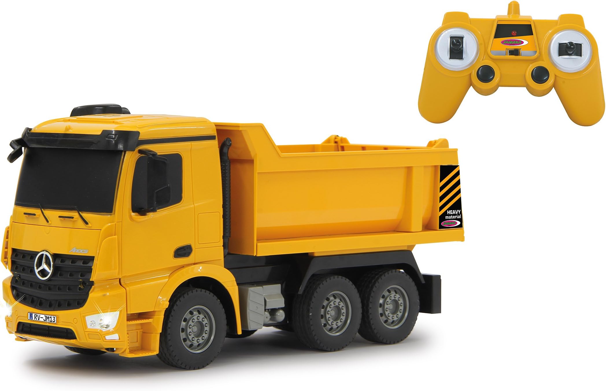 Jamara rC Mercedes-Benz Arocs dump truck 2.4 GHz yellow 1:26