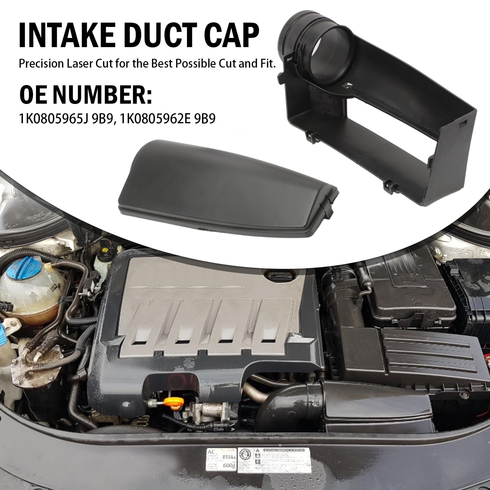 Cubierta para conducto de admisión de aire para Beetle Caddy Golf EOS B6 B7 EOS Sharan Tiguan Touran Alhambra Leon Scirocco 1K0805965J9B9 1K0805962E9B9