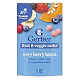 Stage 3 Baby Food Snacks, Very Berry Fruit and Veggie Melts, Freeze Dried Fruit and Vegetable Snacks for Babies, Baby Led Feeding
