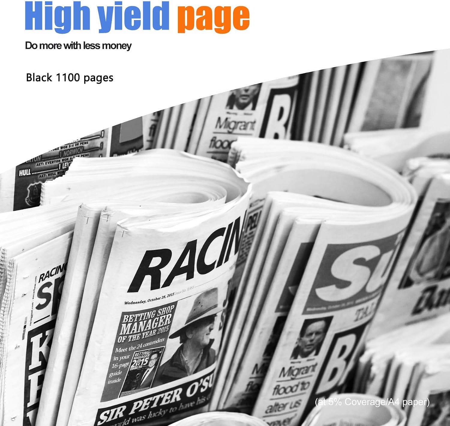 1-Pack 215A W2310A High Yield Black Toner Cartridge(with chip), Replacement for HP 215A W2310A for Color Pro M155-M156 Series MFP M182 M183 M155 M182n M183fw M182nw Printer