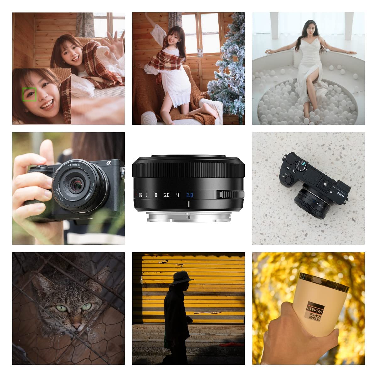 TTARTISAN 27mm F2.8 obiettivo autofocus APS-C per fotocamera mirrorless solo per fotocamere Sony E-mount A5000 A6600 NEX-3 NEX-3N NEX-7 NEX5 CA7 A7I A7R A7S A7SI A7SII A9 e altro.(nero)