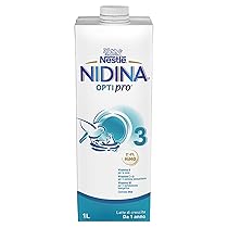 NESTLÉ NIDINA Optipro 3 Latte di Crescita Liquido per Bambini da 1 anno, 8 Brick da 1L (8L)