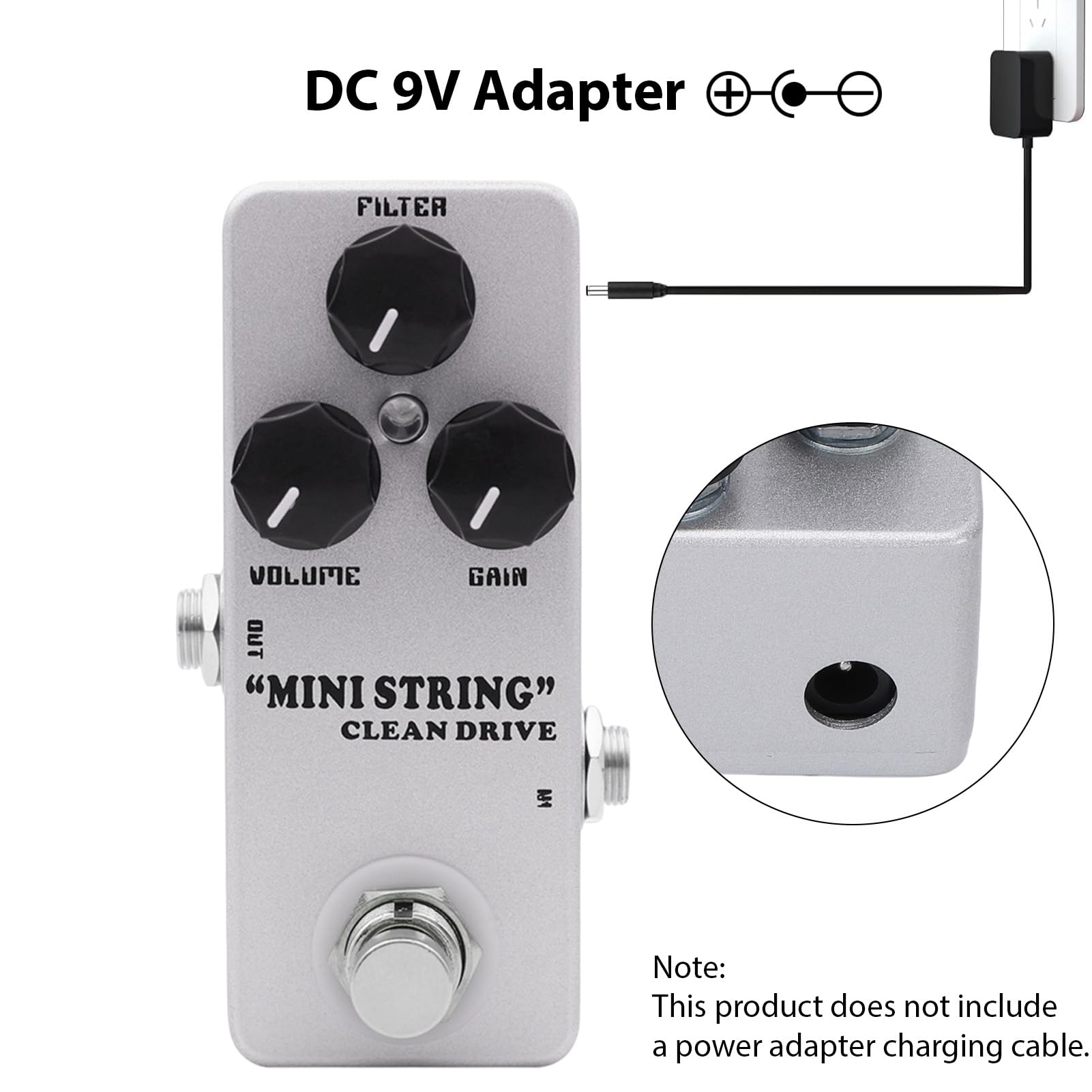 Luocute Pedale per Chitarra, Pedale Effetto Ritardo Compressore Overdrive Boost Analogico con Tono Caldo True Bypass, Effetti per Chitarra Elettrica Dumbles per Amplificatori per