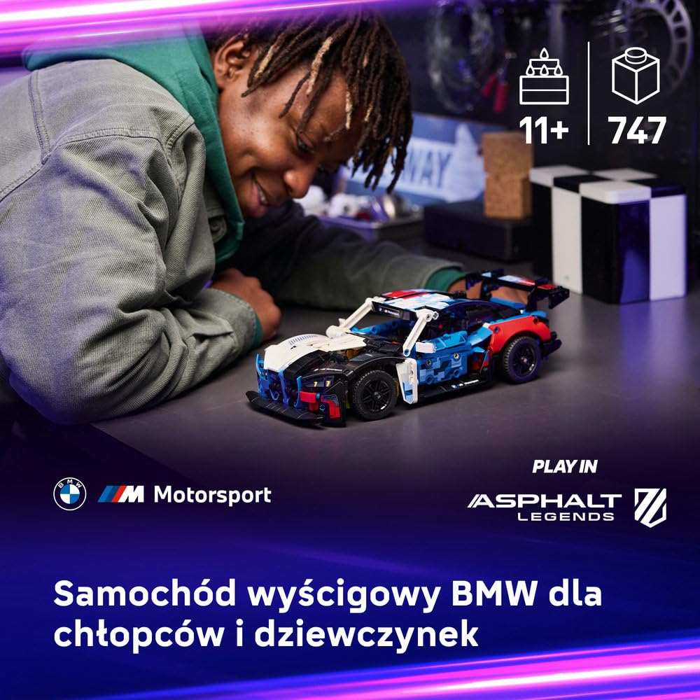 LEGO Technic Samochód wyścigowy BMW M4 GT3 EVO 42226 | Model samochodu, klocki konstrukcyjne, prezent dla fana motoryzacji 11+, zestaw edukacyjny dla dzieci, 747 elementów